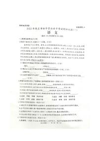 2022年山东省枣庄市中考一模语文试题