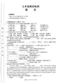 2022年陕西省宝鸡市岐山县九年级第一次模拟考试语文试卷