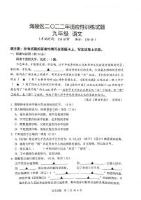 江苏省泰州市海陵区中考一模语文试题