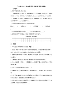 广东省2022年中考语文考前练习题（四）