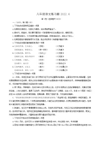 山东省泰安市岱岳区（五四制）2021-2022学年八年级下学期期中考试语文试题(word版含答案)