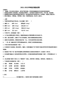 2021-2022学年浙江省慈溪市附海初级中学中考一模语文试题含解析