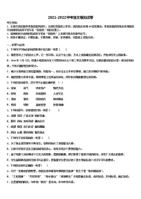 2021-2022学年四川省内江市重点达标名校中考一模语文试题含解析