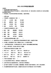 2022届河北省石家庄市裕华区中考适应性考试语文试题含解析