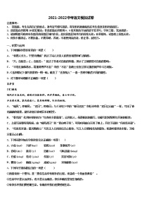 2022年甘肃省酒泉市中考语文模拟试题含解析