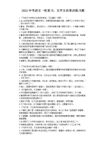中考语文总复习专题训练：文学文化常识 (5)