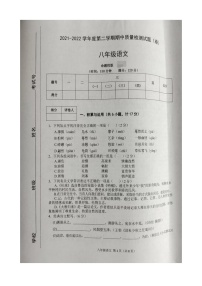 陕西省宝鸡市陈仓区2021-2022学年八年级下学期期中质量检测语文试题（含答案）