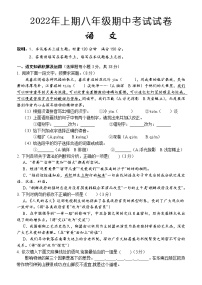 湖南省怀化市通道县2021-2022学年八年级下学期期中考试语文试题（含答案）