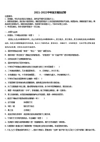 2022年四川省宜宾市名校中考语文模拟预测试卷含解析