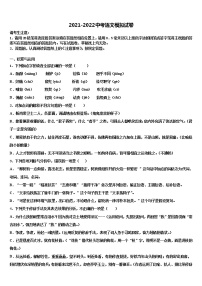 广东省深圳市盐田区重点名校2022年中考语文模拟预测题含解析