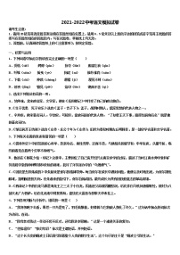 河北省唐山市滦南县2021-2022学年中考猜题语文试卷含解析