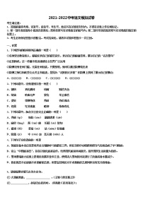 河南郑州2021-2022学年中考语文押题试卷含解析