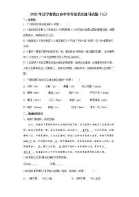 2022年辽宁省营口市中考考前语文练习试题（七）