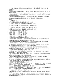 2022年山东省临沂市兰山区中考一轮模拟考试语文试题（无答案）