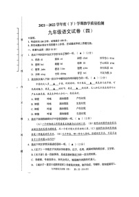 2022年辽宁省抚顺市新抚区九年级教学质量检测语文试题（四）（有答案）