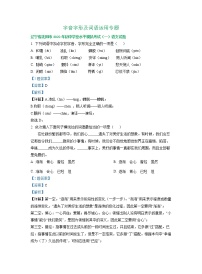 辽宁省沈阳地区2022年中考语文模拟试卷分类汇编：字音字形及词语运用专题
