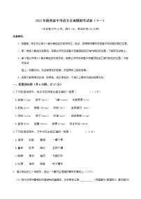 2022年陕西省中考语文全真模拟考试卷（十一）(word版含答案)