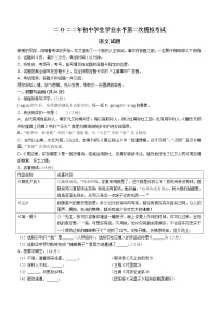 2022年山东省聊城市莘县中考二模语文试题(word版含答案)