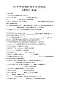 2021年语文中考基础知识汇编练习题