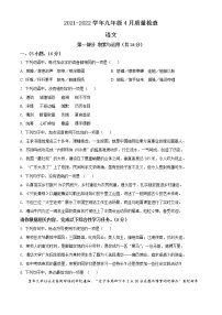 2022年广东省广州市广州大学附属中学中考一模语文卷及答案（文字版）