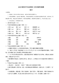 2022年四川省南充市九年级第三次诊断性检测语文试题(word版含答案)