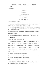部编版语文中考考前拔高篇（七）（全国通用）
