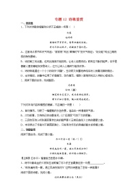 专题12 诗歌鉴赏-2021-2022学年七年级语文下学期期末专项复习（部编版）
