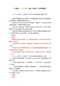 专题02：词语（成语）运用（专题过关）-2021-2022学年八年级语文下学期期末考点大串讲（部编版）（解析版）