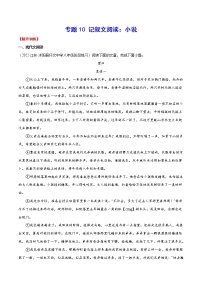 专题10 记叙文阅读：小说含解析版