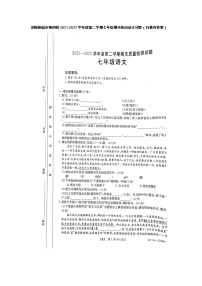安徽桐城市集团校2021-2022学年七年级下学期期末检测语文试题（含答案）