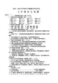 黑龙江省齐齐哈尔市拜泉县2021-2022学年七年级下学期期末考试语文试题(word版含答案)