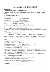安徽省阜阳市临泉县2021-2022学年七年级下学期期末语文试题(word版含答案)