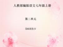初中语文人教部编版七年级上册6 散步教学ppt课件