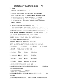 部编版语文七年级上册期末复习试题（十六）