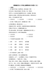 部编版语文七年级上册期末复习试题（九）