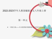 初中语文人教部编版八年级上册4 一着惊海天——目击我国航母舰载战斗机首架次成功着舰课文配套课件ppt