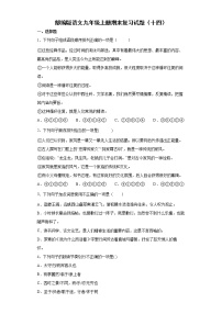 部编版语文九年级上册期末复习试题（十四）