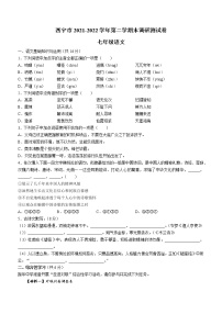 青海省西宁市2021-2022学年七年级下学期期末语文试题(word版含答案)