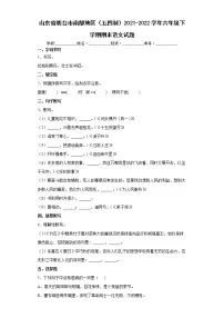 山东省烟台市南部地区（五四制）2021-2022学年六年级下学期期末语文试题(word版含答案)