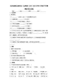 山东省烟台莱州市（五四制）2021-2022学年七年级下学期期末语文试题(word版含答案)