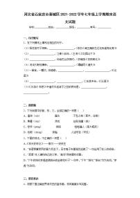 河北省石家庄市藁城区2021-2022学年七年级上学期期末语文试题(word版含答案)