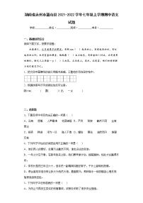 湖南省永州市蓝山县2021-2022学年七年级上学期期中语文试题(word版含答案)