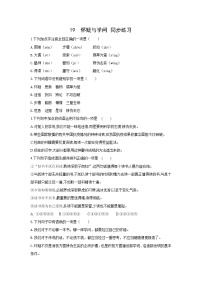 初中语文人教部编版九年级上册19 怀疑与学问同步训练题