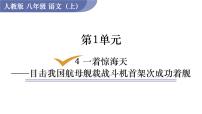 语文人教部编版第一单元4 一着惊海天——目击我国航母舰载战斗机首架次成功着舰课文ppt课件