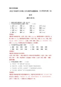 2022年秋季七年级入学分班考试语文模拟卷(原卷+解析+答题卡+评分标准)