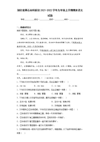 湖北省黄石市阳新县2021-2022学年九年级上学期期末语文试题(word版含答案)