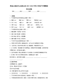 黑龙江省牡丹江市林口县2021-2022学年八年级下学期期末语文试题(含答案)