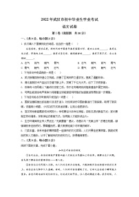 精品解析：2022年湖北省武汉市中考语文真题（原卷版）
