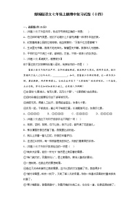 部编版语文七年级上册期中复习试题（十四）