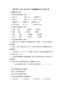2022-2023学年人教部编版语文九年级上册期中练习  (1)（含解析）